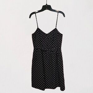 J Crew Factory Black and White Polka Dot Dress
